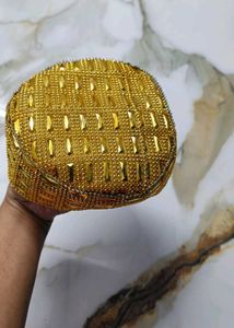 Gold Beaded Topi / Cap For Kids