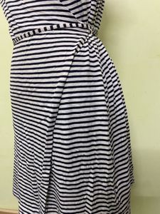 H&amp;M Striped Wrap Dress