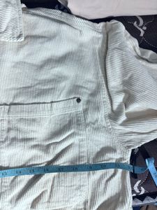 Beige Cropped denim  Jacket