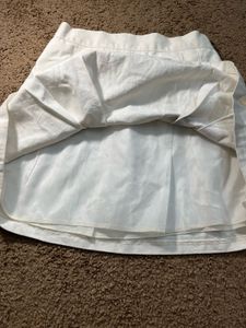 White Pleated Mini Skirt