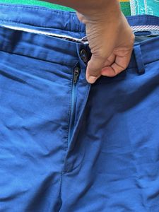 Zara Men's Navy Blue Trousers