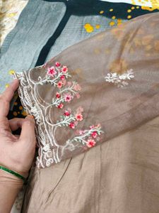 Embroidered Kurta Set with Dupatta