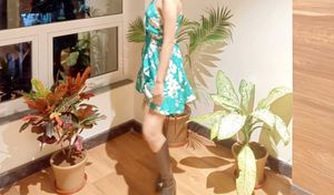 Chic Floral Print One-Shoulder Dress
