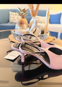 Zara Chic Pink Slingback Heels