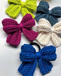 Crochet Bow Hair Tie 1 for 99 rupees
