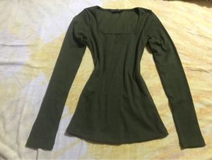 Olive green top