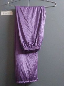 Purple Satin Nightgown 3pc