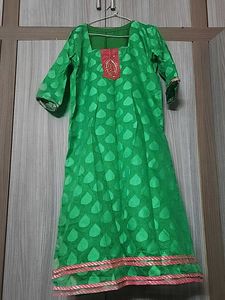 Green A Line Kurta