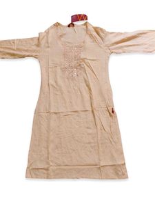 Light Peach Cotton Kurta