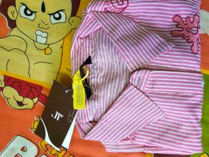✨ NEW WITH TAG | PINK STRIPED EMBROIDERED SHIRT ✨
