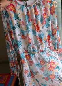 Floral Print Long Sleeve Dress