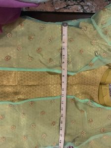 Banarasi Suit With Net Long Koti