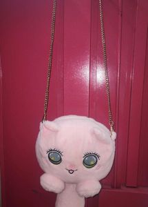 Cute Plush Cat Sling Bag