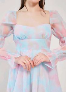 Pastel Tie-Dye Mini Dress