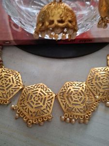 Gold Plated Necklace &amp; Earring Set