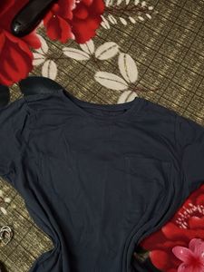 Navy Blue Fitted Top