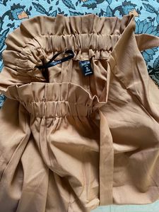 Shein Brown ankle tie up pants