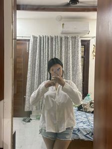 White oversized shirt