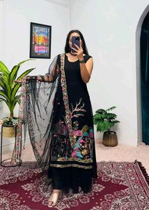 New Festive Kurti Outfit in Black Colour