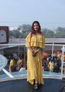 Vibrant Yellow Off-Shoulder Crop Top &amp; Skirt Set