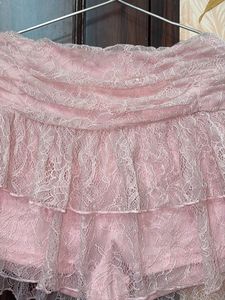 Delicate Pink Lace Skirt