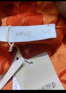 (Mango)Floral Printed Satin Jumpsuit