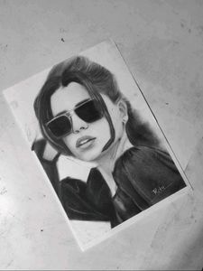 Handmade Charcoal Portrait Drawing
