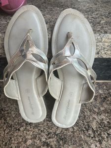 Comfy Silver Flip-Flops