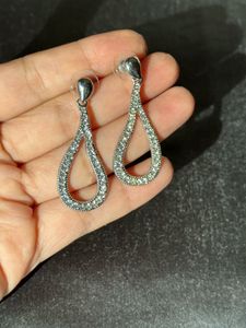 Elegant Teardrop Crystal Dangle Earrings