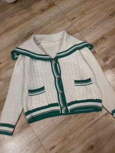 Sailor Collar Knit Cardigan