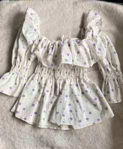 Cute Floral Puff Sleeve Top