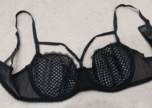 Black Polka Dot Bra 36ABC
