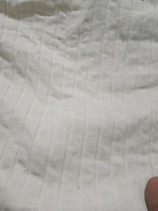 Ribbed White Camisole slip