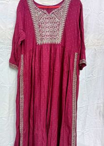 Grape Wine colour Kurta suit set