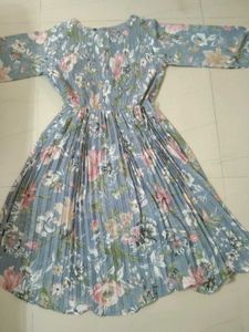 Pleated Floral Dress