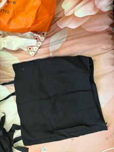 Black Lace-Up Mini Skirt