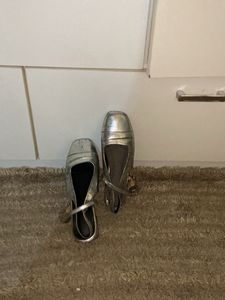 Silver Metallic Ballet Flats