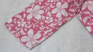 Pink Floral Print Kurta