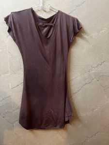 Soft Brown Cap Sleeve Tunic