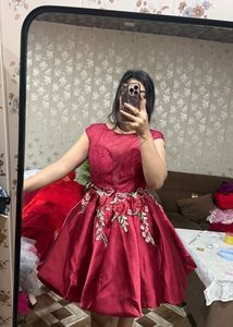 Stunning Red Embroidered Party Dress❤️🦋🎀