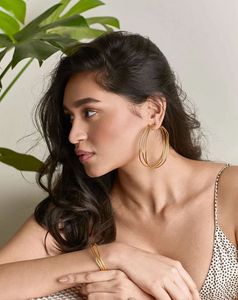 Gold Triple Hoop Earrings