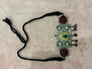 Elegant Oxidised Choker Necklace