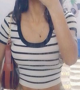 Striped Ribbed Knit Top