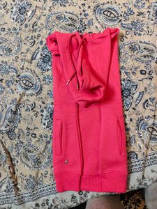 Monte carlo pink sleeveless hooded sweatshirt