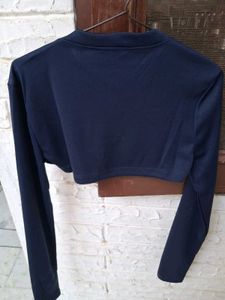 Branded  Navy Blue Crop Top