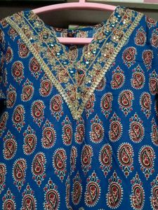 Stylish Blue Printed Kurta