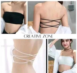 Trendy White Criss-Cross Bikini Top🙈