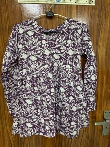 Pretty Floral Print Peplum Kurti