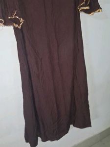 Elegant Brown Ruffle Sleeve Dress🤎