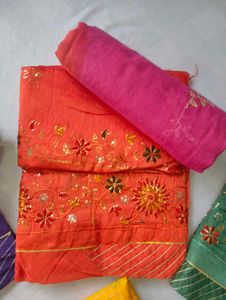 Rajputi Dress Embroidered Material S